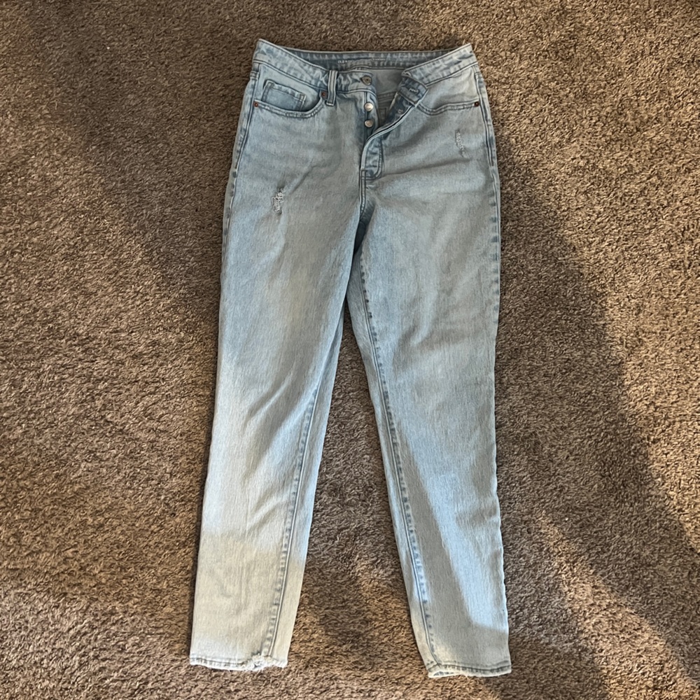 OG straight high rise old navy light wash